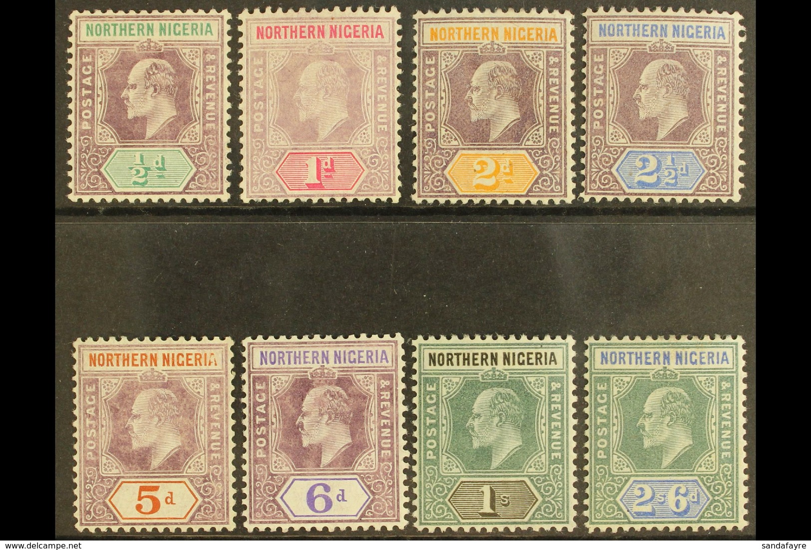 1905-07 Complete Definitive Set, SG 20a/27a, Fine Mint. (8 Stamps) For More Images, Please Visit Http://www.sandafayre.c - Nigeria (...-1960)