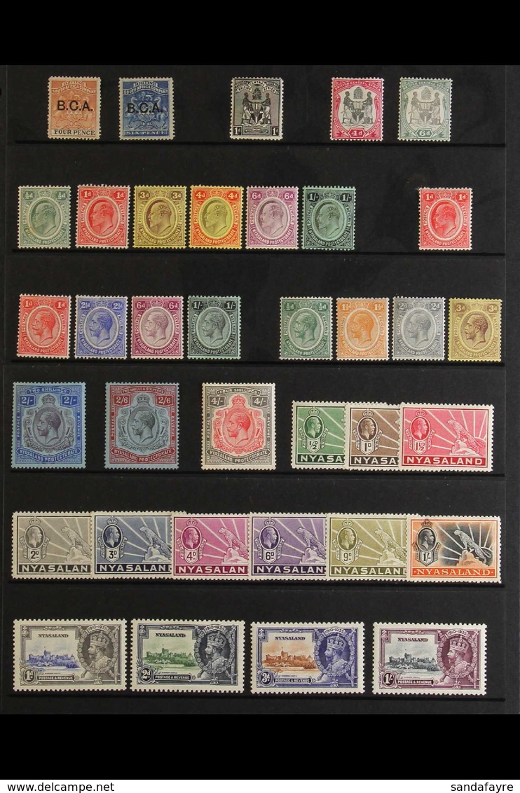 1891-1936 OLD TIME MINT COLLECTION. A Most Useful, Old Time Mint Range Presented On A Stock Page. Includes 1891-95 "BCA" - Nyasaland (1907-1953)