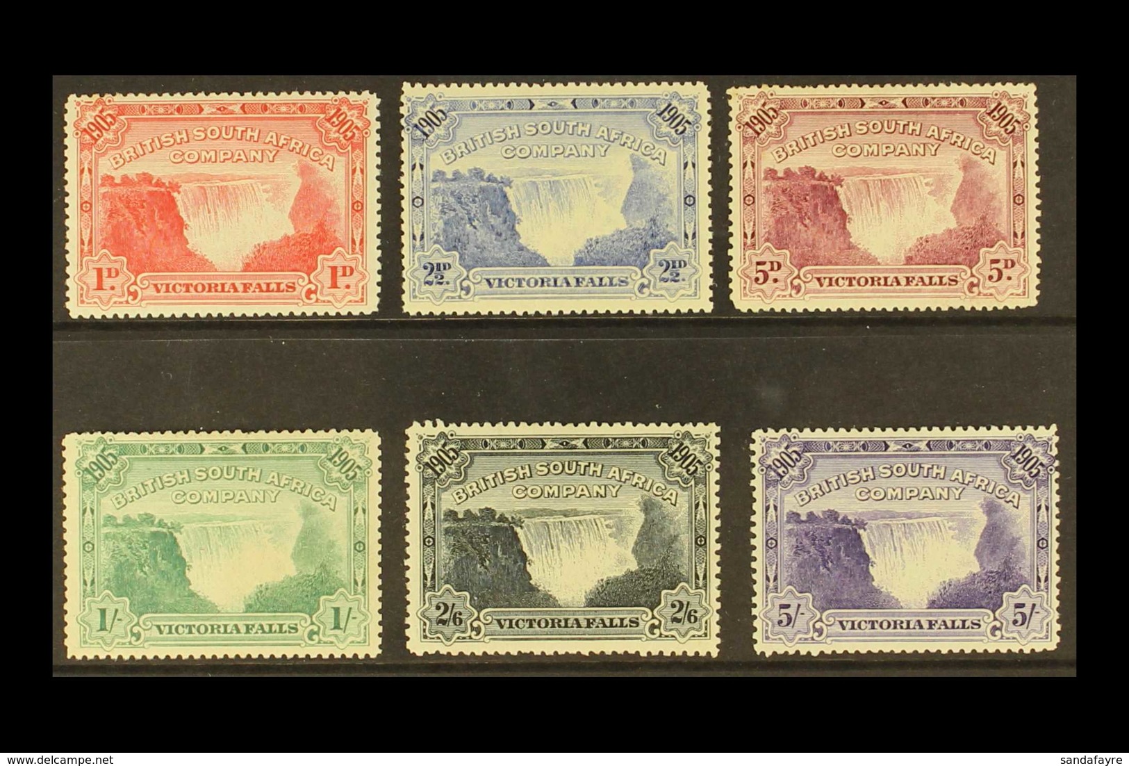1905 Victoria Falls Complete Set, SG 94/9, Fine Mint (6 Stamps). For More Images, Please Visit Http://www.sandafayre.com - Sonstige & Ohne Zuordnung