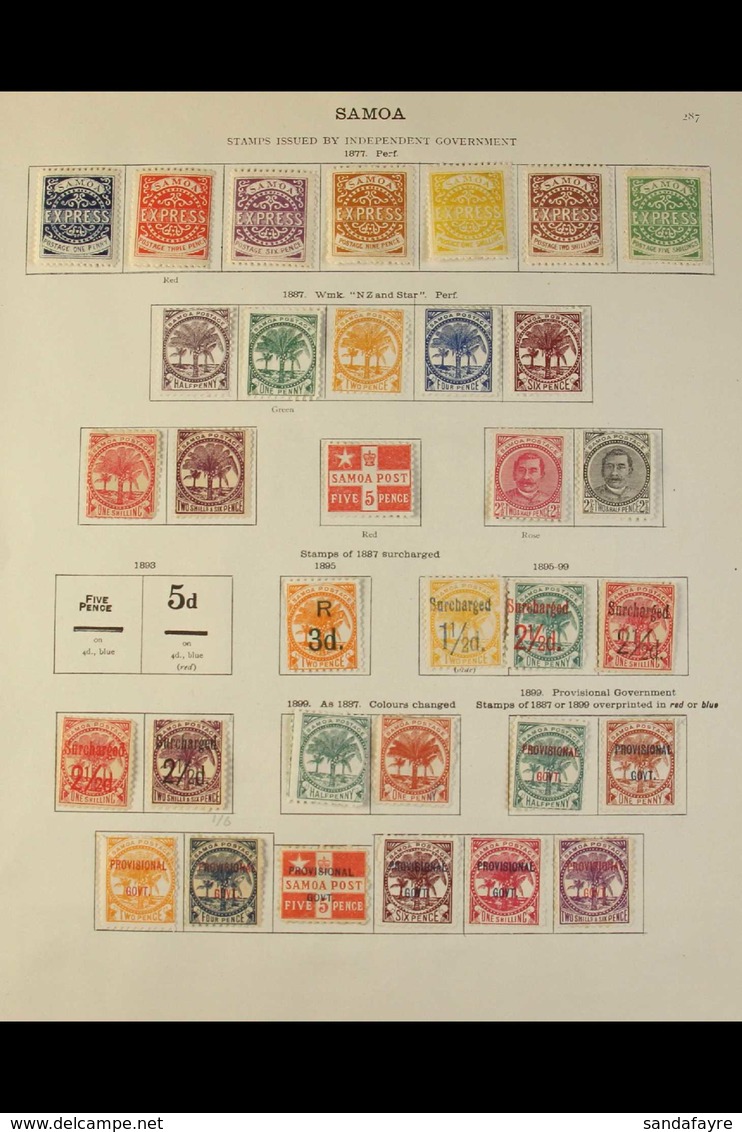 1877-1936 ALL DIFFERENT MINT COLLECTION Presented On Printed "New Ideal" Album Pages. Includes A Selection Of "Express"  - Samoa (Staat)