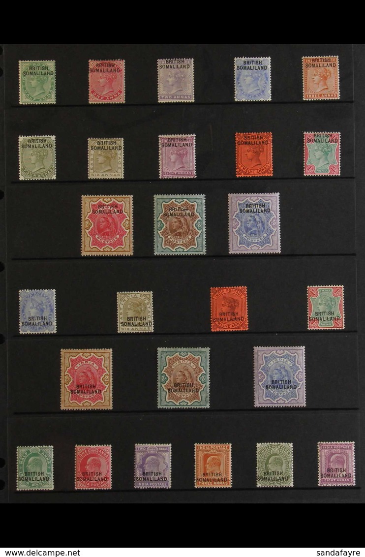 1903 MINT SETS COLLECTION. An Attractive Collection Presented On A Stock Page That Includes The (June) Overprinted At To - Somaliland (Protectorat ...-1959)