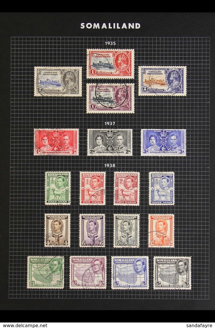 1935-51 VERY FINE CDS USED COLLECTION Incl. 1935 Jubilee Set, 1938 King To Left Set, 1942 Set, 1951 Surcharges Set Etc.  - Somaliland (Protectorat ...-1959)