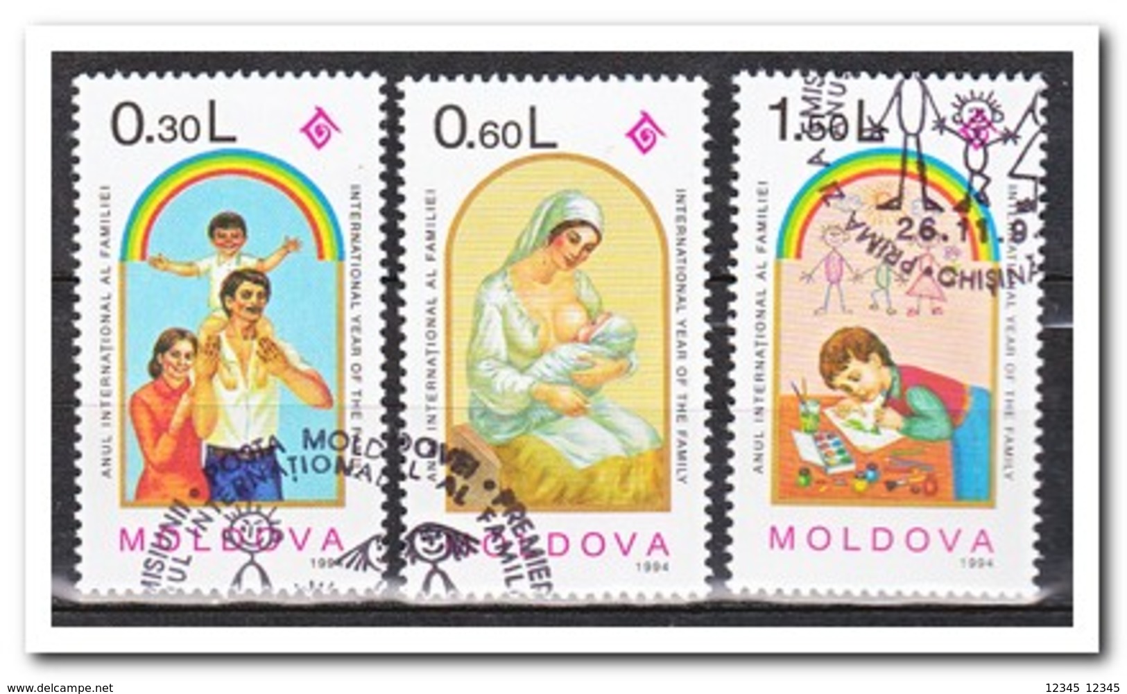 Moldavië 1994, Gestempeld USED, International Year Of The Family - Moldavië