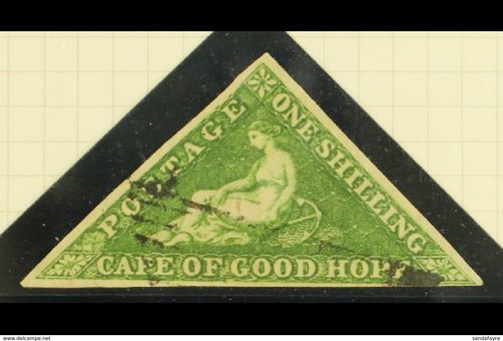 CAPE OF GOOD HOPE 1858 1s Bright Yellow Green, SG 8, Very Fine Used With Clear To Large Margins All Round And Light Canc - Non Classés