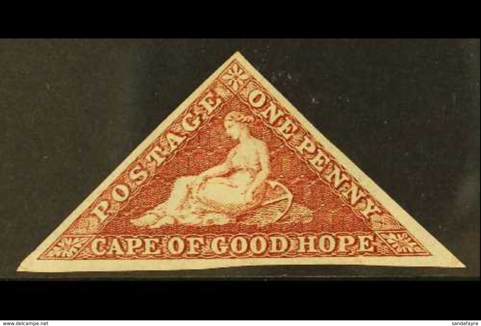 CAPE OF GOOD HOPE 1863-64 1d Brownish Red Triangle, SG 18c, Mint Very Lightly Hinged With 3 Margins & Fabulous Fresh App - Ohne Zuordnung