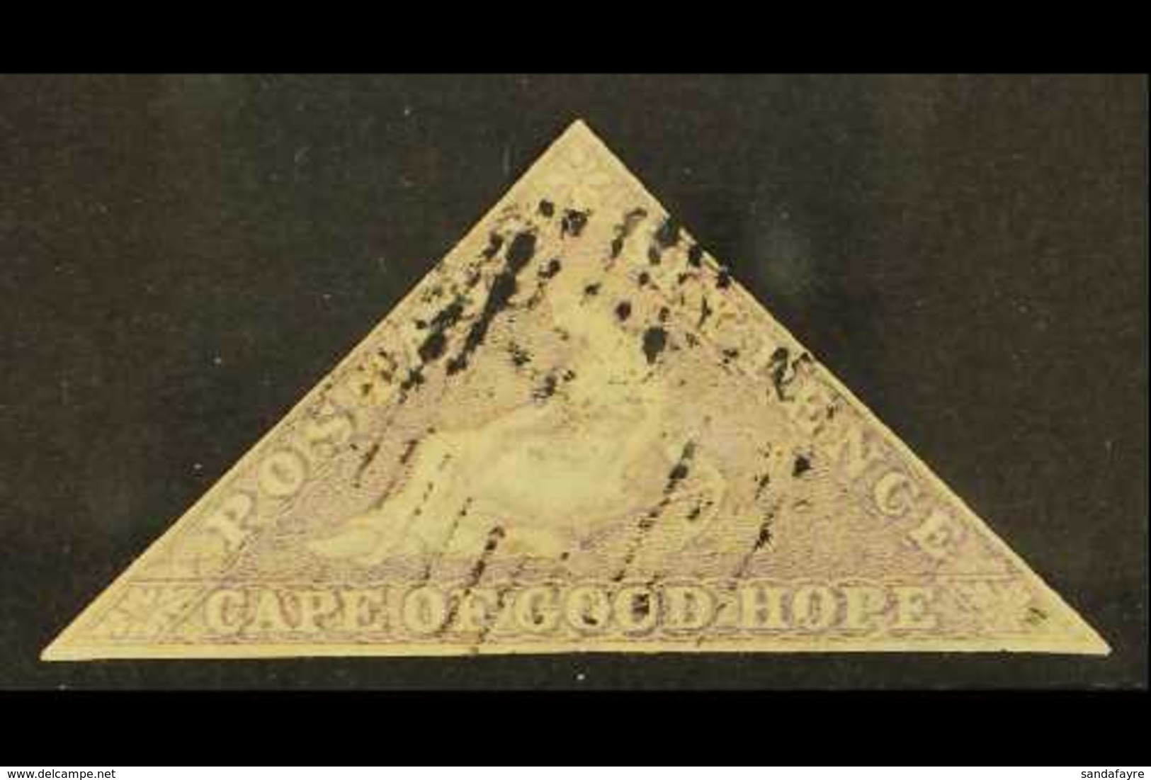 CAPE OF GOOD HOPE 1855-63 6d Pale Rose-lilac Triangular On White Paper, SG 7, Good Used With Three Clear Margins. For Mo - Ohne Zuordnung