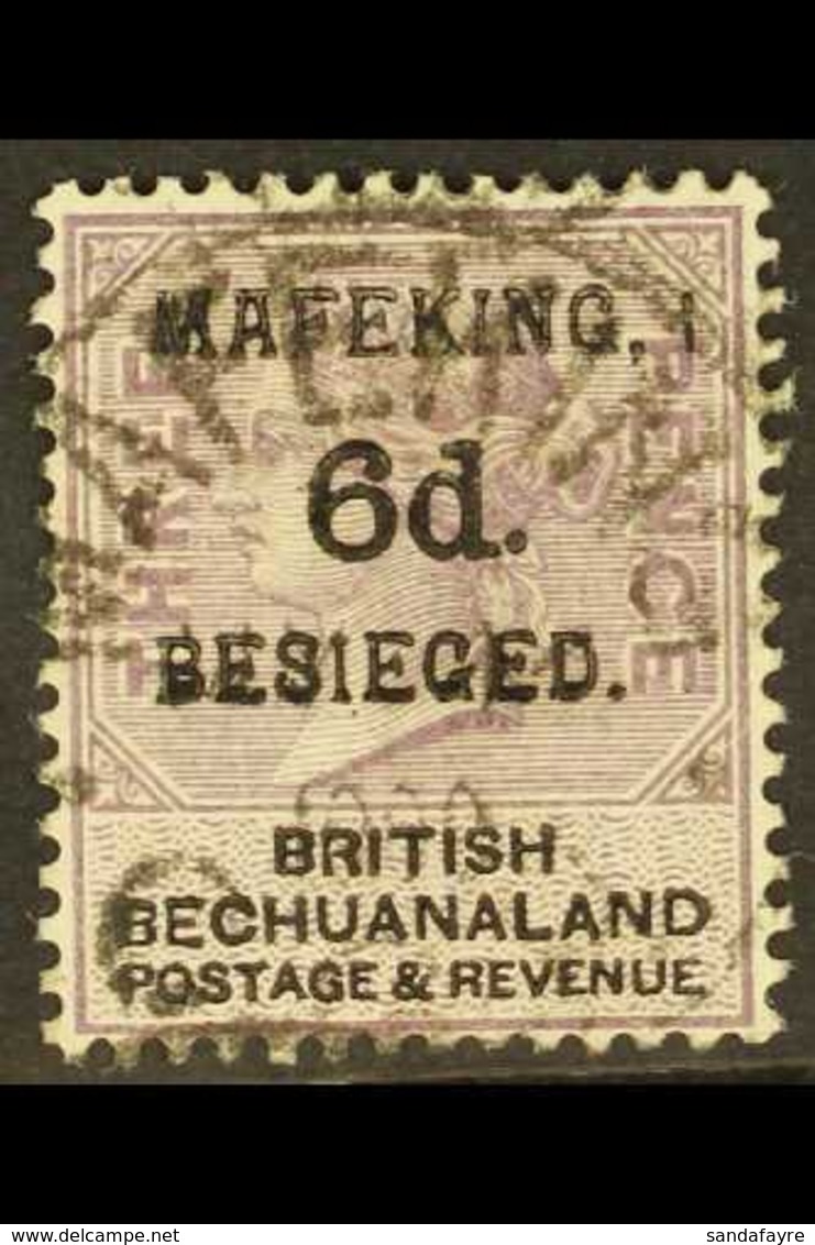 MAFEKING SIEGE 1900 6d On 3d Lilac And Black Of British Bechuanaland, SG 10, Fine Used With May 14th Cds. For More Image - Non Classés