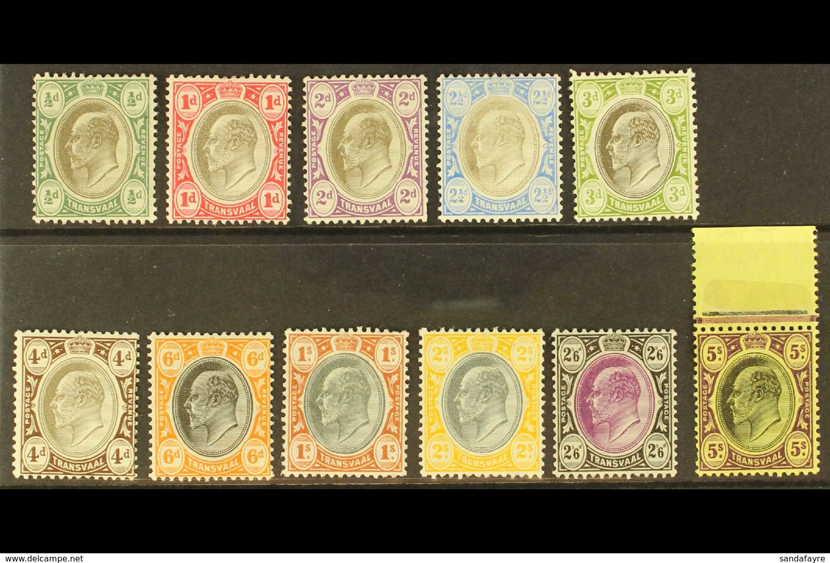 TRANSVAAL 1904-09 Set To 5s, SG 260/270, Very Fine Mint, The 5s Nhm. (11 Stamps) For More Images, Please Visit Http://ww - Ohne Zuordnung