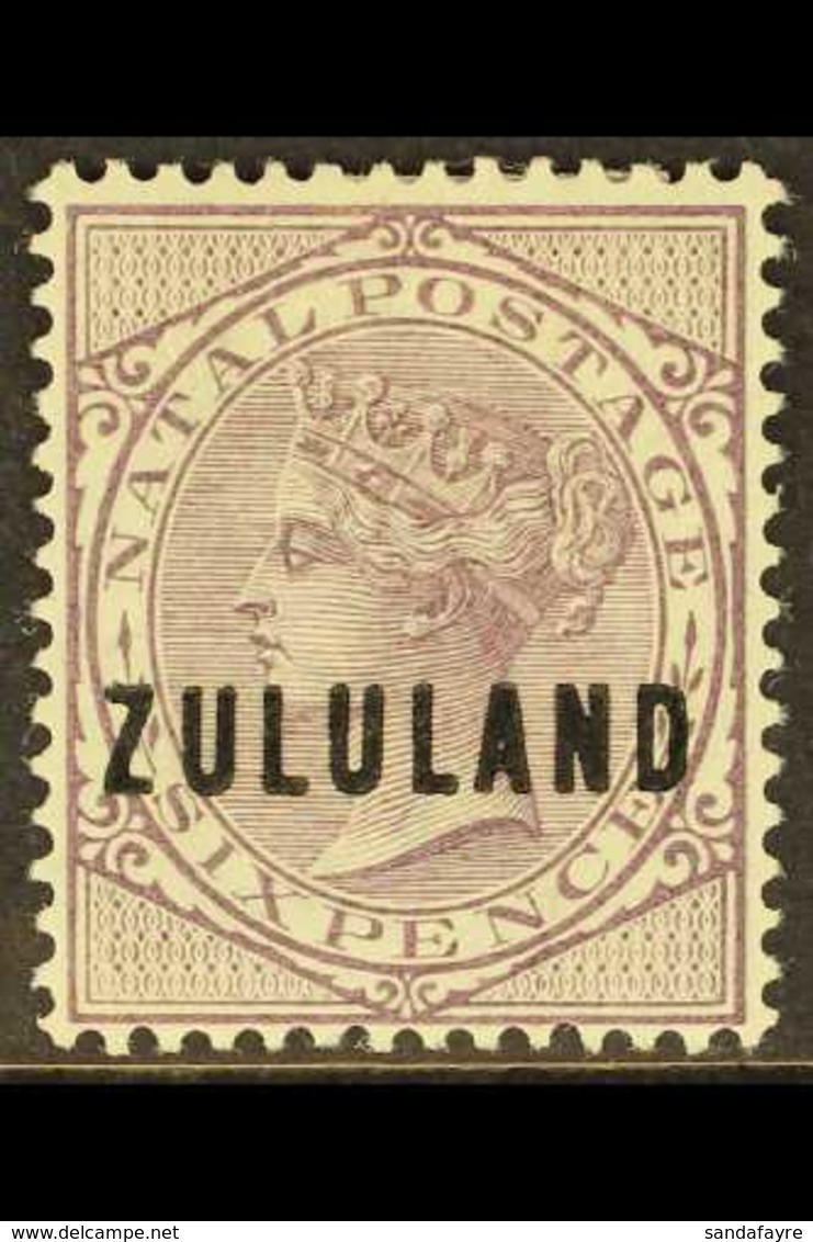 ZULULAND 1893 6d Dull Purple Overprinted On Natal, SG 16, Fine Mint. For More Images, Please Visit Http://www.sandafayre - Ohne Zuordnung