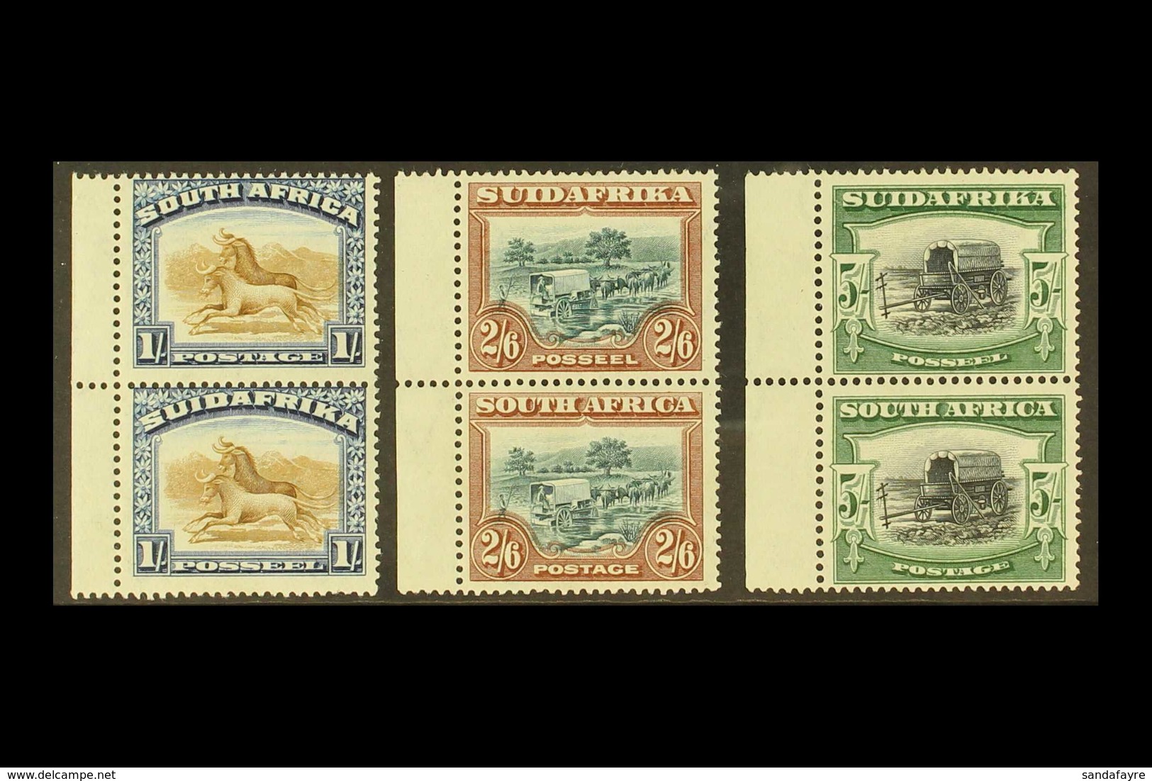 1927-30 1s, 2s6d & 5s Vertical Pairs, SG 36/8, Never Hinged Mint, Cat.£480 As Horizontal Pairs (3 Pairs). For More Image - Ohne Zuordnung