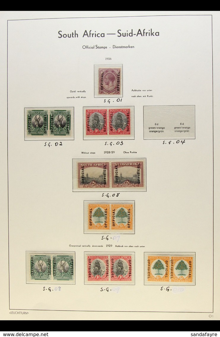 OFFICIALS COLLECTION 1926-54 MINT COLLECTION On Hingeless Pages, Includes 1926 To 2d, 1928-30  2d & 6d, 1929-31 ½d To 6d - Non Classés