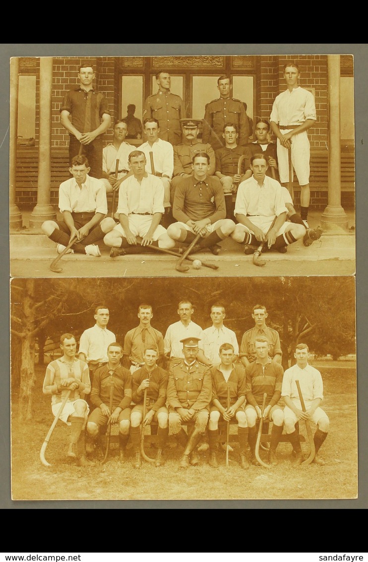 POSTCARDS Two Sepia, Real Photographs, Each Of A Military Hockey Team, Inscribed On Reverse "N.M.R. Versa D.G.A." Which  - Ohne Zuordnung