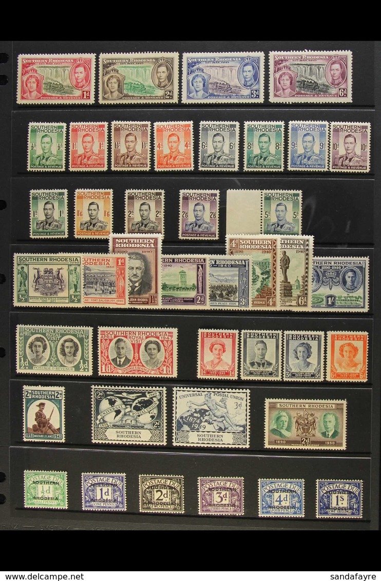 1937-52 COMPLETE MINT A Complete Mint Collection, SG 36/70 & SG D1/5 & D7, Lovely (40+ Stamps) For More Images, Please V - Rhodésie Du Sud (...-1964)