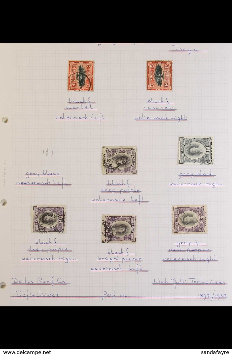 1897-1951 VERY FINE USED COLLECTION Principally A KGVI Collection As It Focuses On The Later Printings From The 1897 & 1 - Tonga (...-1970)