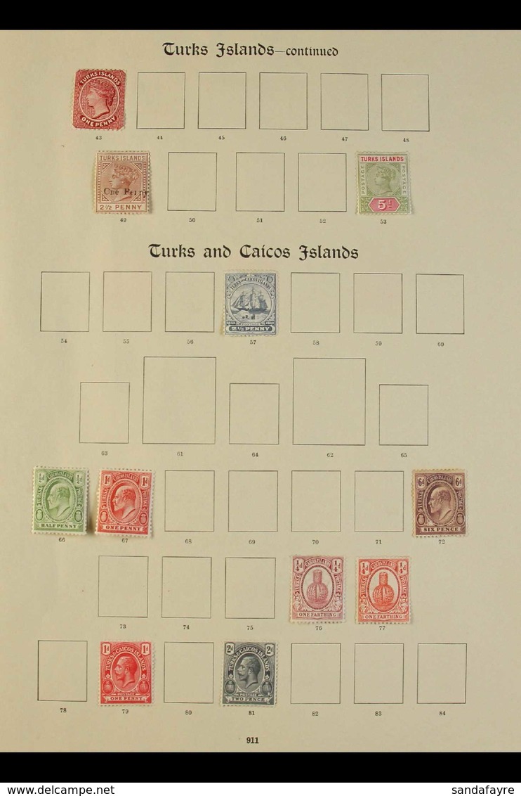 1887-1935 FINE MINT COLLECTION A All Different Range On "Imperial" Printed Album Pages, Includes  1887 1d, 1889 ½d On 2½ - Turks & Caicos (I. Turques Et Caïques)