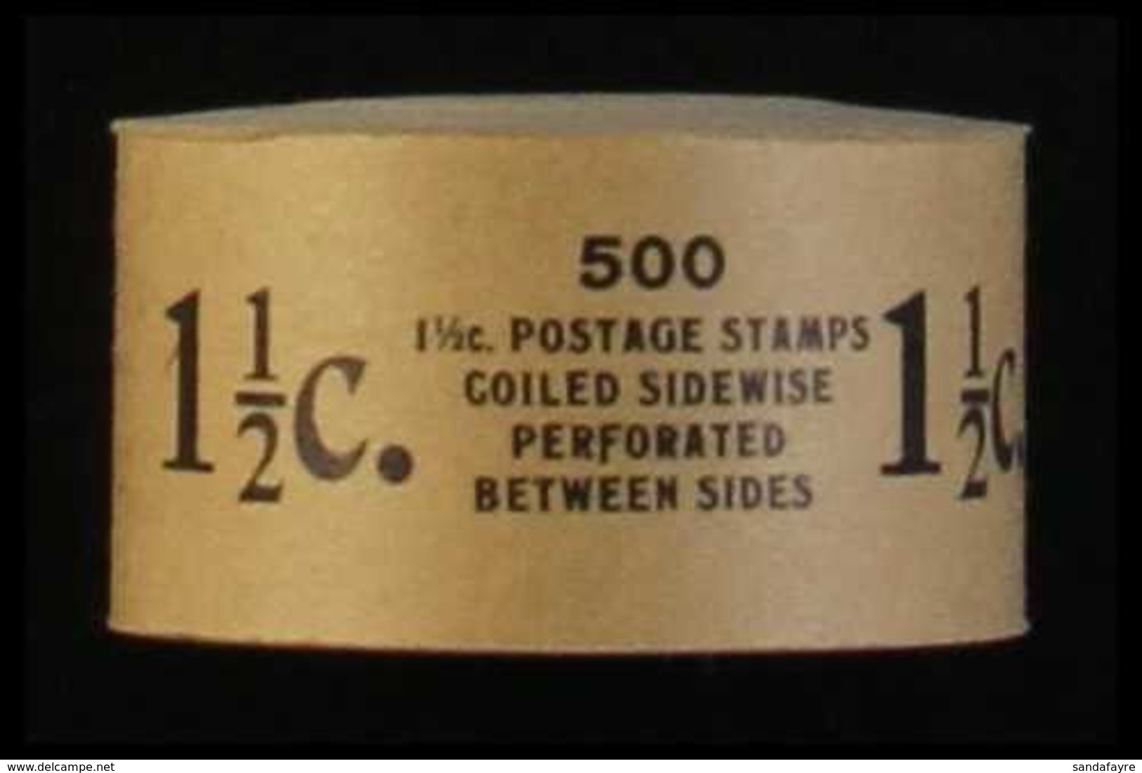 1930 COMPLETE ROTARY PRESS COIL ROLL 1½c Brown "Warren G Harding", Scott 686, Complete Coil Roll Of 500 Stamps. Unopened - Sonstige & Ohne Zuordnung