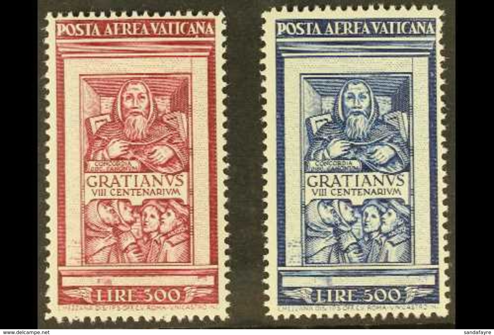 1951 Air Centenary - Decree Of Gratian Set, Sass S.504, SG 173/74, Fine Mint (2 Stamps) For More Images, Please Visit Ht - Autres & Non Classés