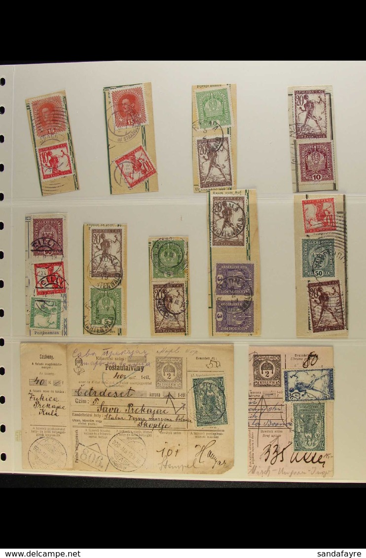 ISSUES FOR SLOVENIA - MIXED FRANKINGS 1919-20 Scarce Assembly Of Various Pieces Bearing Stamps Stamps Of Austria Along W - Otros & Sin Clasificación