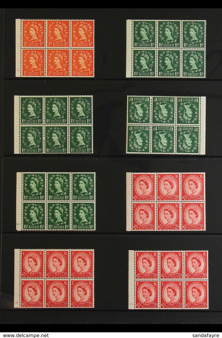 TUDOR CROWN BOOKLET PANE COLLECTION A Never Hinged Mint Selection Of Booklet Panes That Includes ½d Orange E2 Dot Cylind - Autres & Non Classés