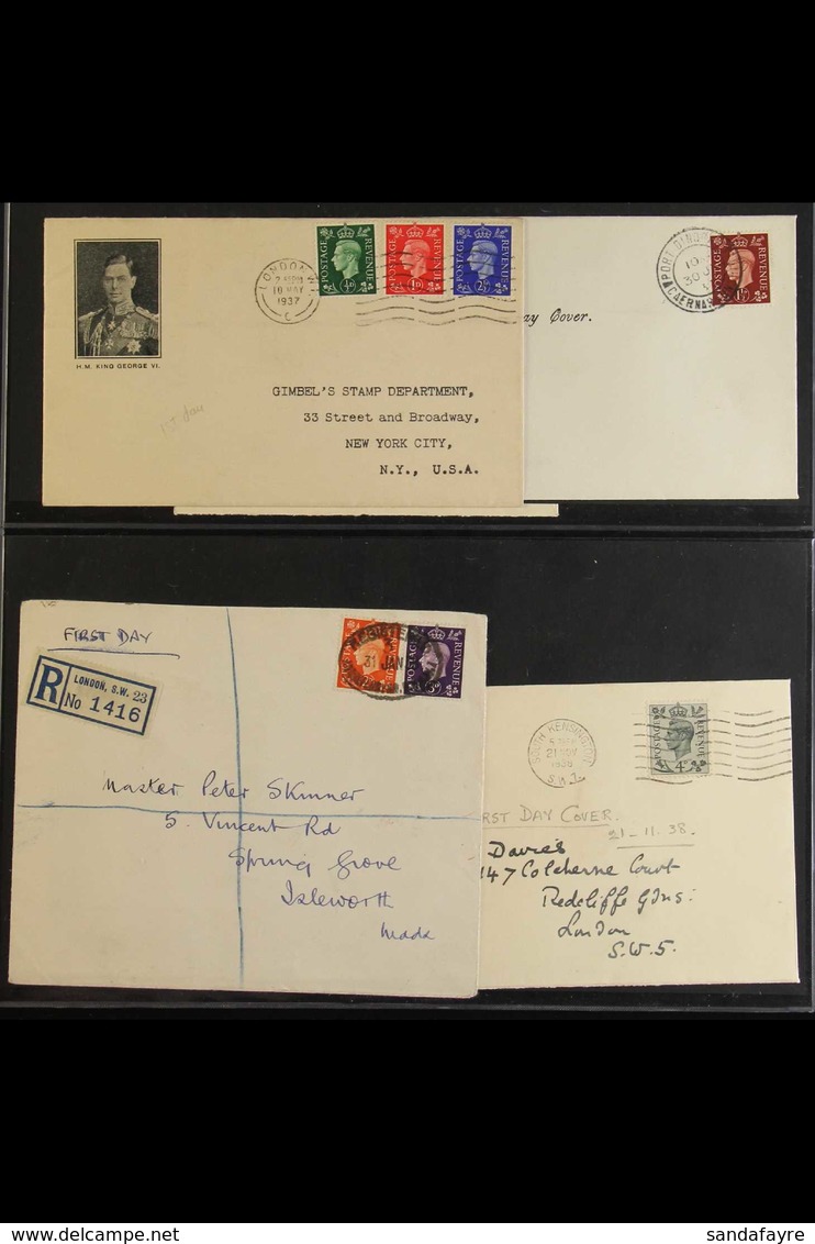 1937-1951 KGVI DEFINITIVE FDC COLLECTION. A Most Useful Selection Of First Day Covers That Includes 1937-47 ½d, 1d & 2½d - FDC