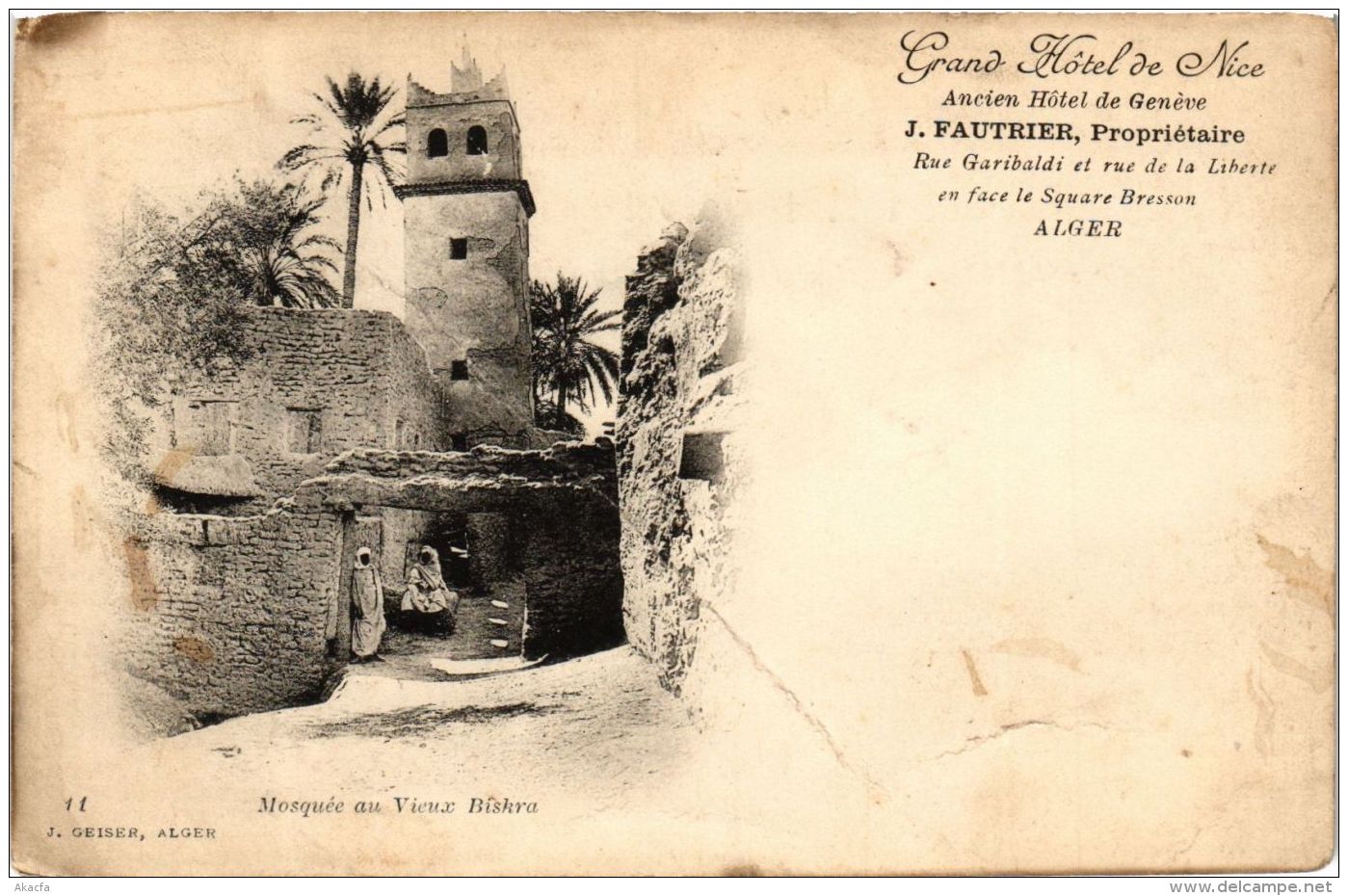 CPA Geiser 11; Mosquée Au Vieux Biskra, ALGERIE (764193) - Biskra