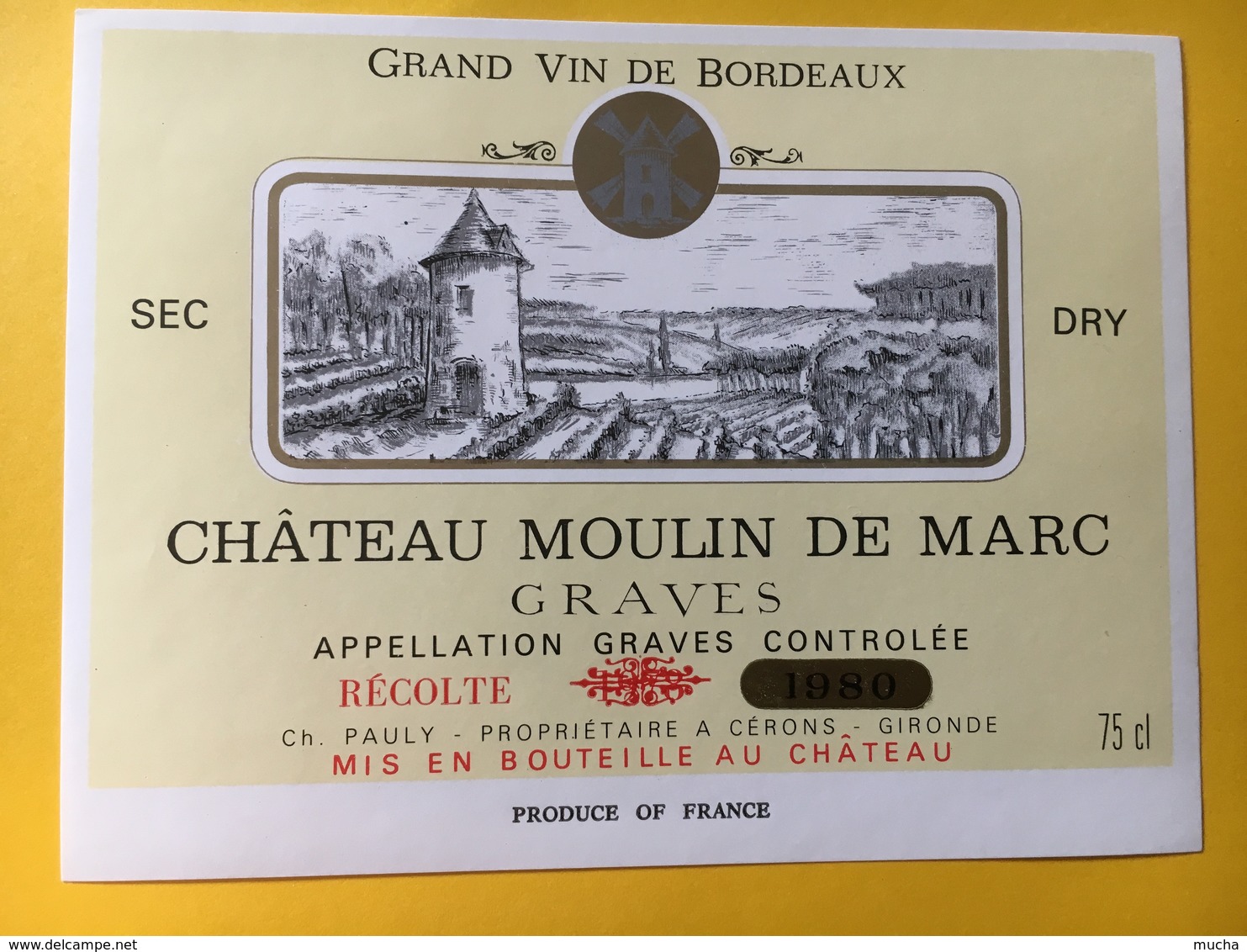 8956 - Château Moulin De Marc 1980 Graves - Bordeaux