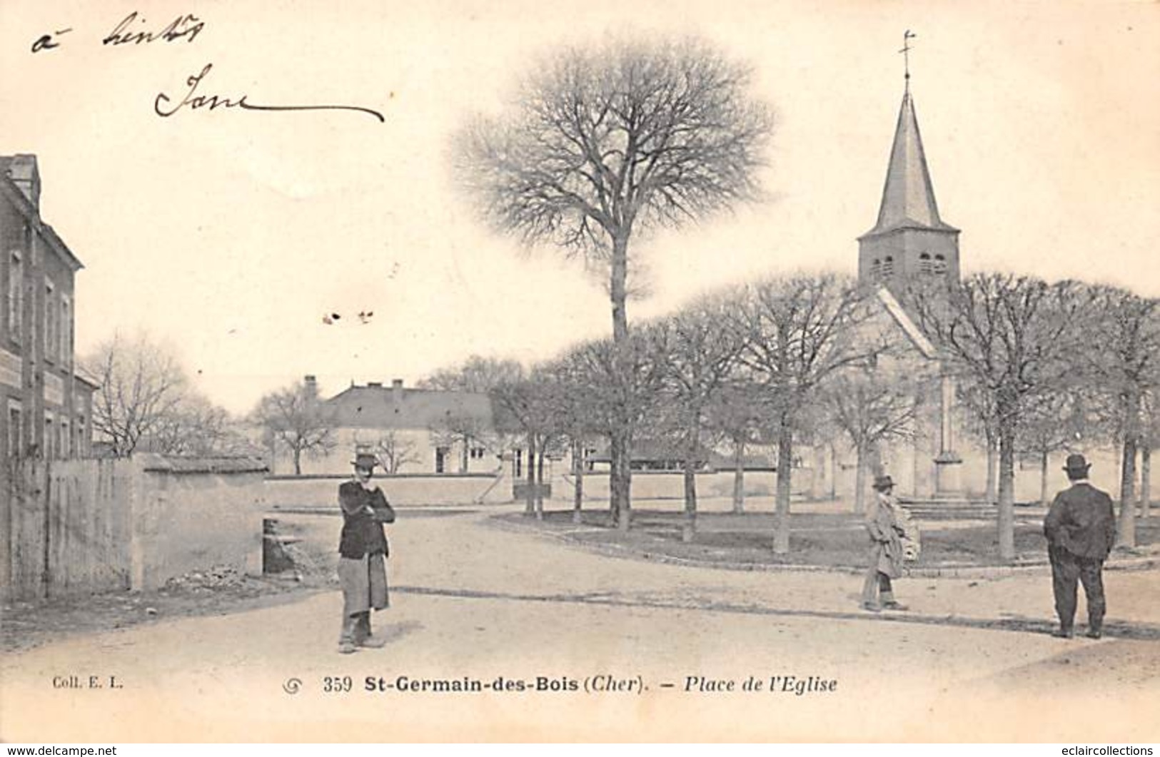 Saint Germain Des Bois      18        La Place De L'Eglise         (voir Scan) - Autres & Non Classés