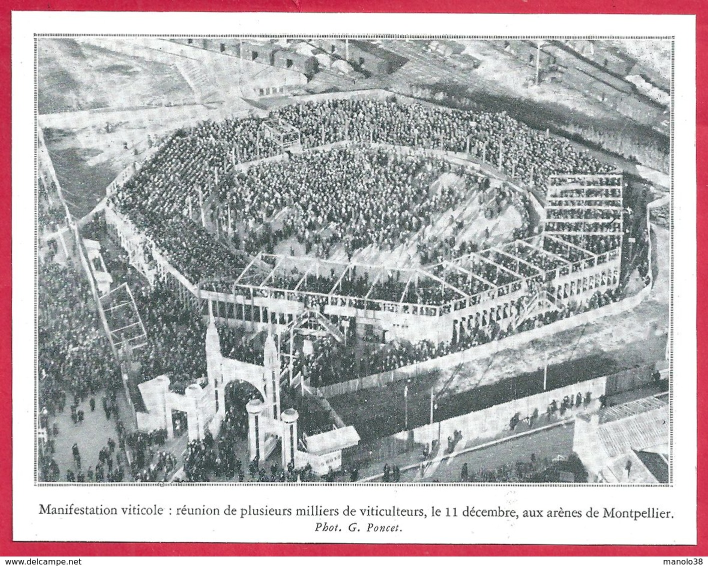 Montpellier. Manifestation Viticole Aux Arènes De Montpellier. 1930. - Autres & Non Classés