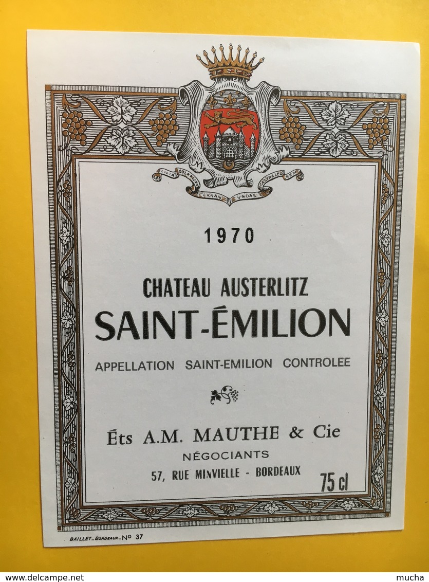 8968 - Château Austerlitz 1970 Saint-Emilion - Bordeaux