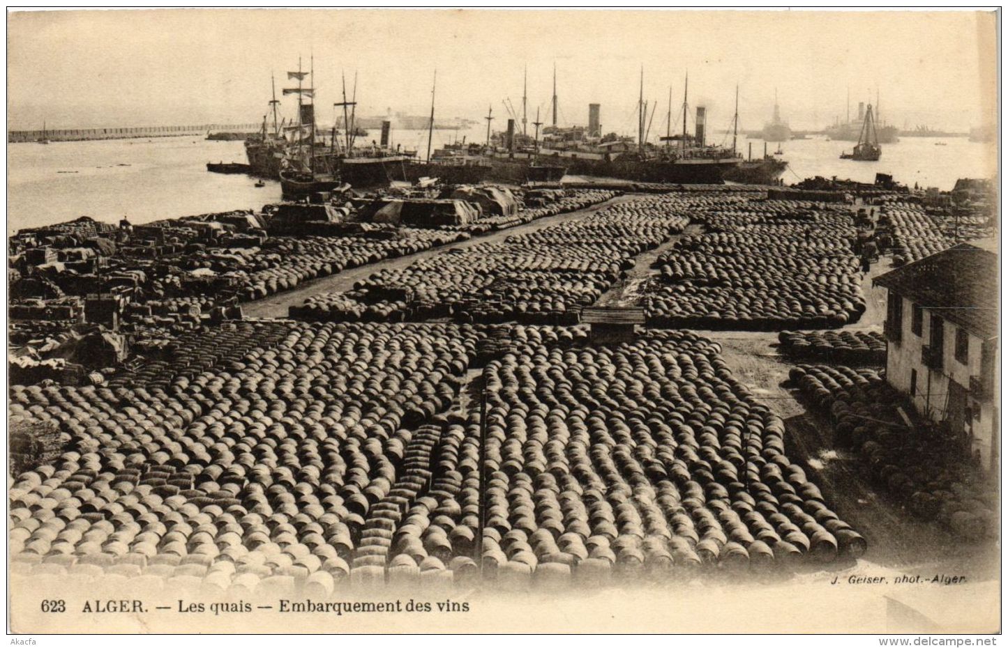 CPA Geiser 623; Alger- Les Quais, Embarquement Des Vins. ALGERIE (765005) - Alger