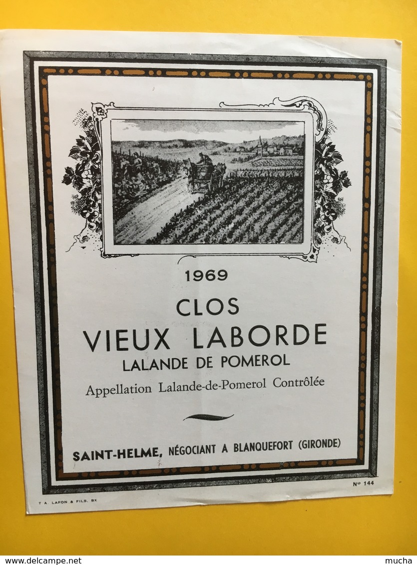 8974 - Clos Vieux Laborde 1969 Lalande De Pomerol - Bordeaux