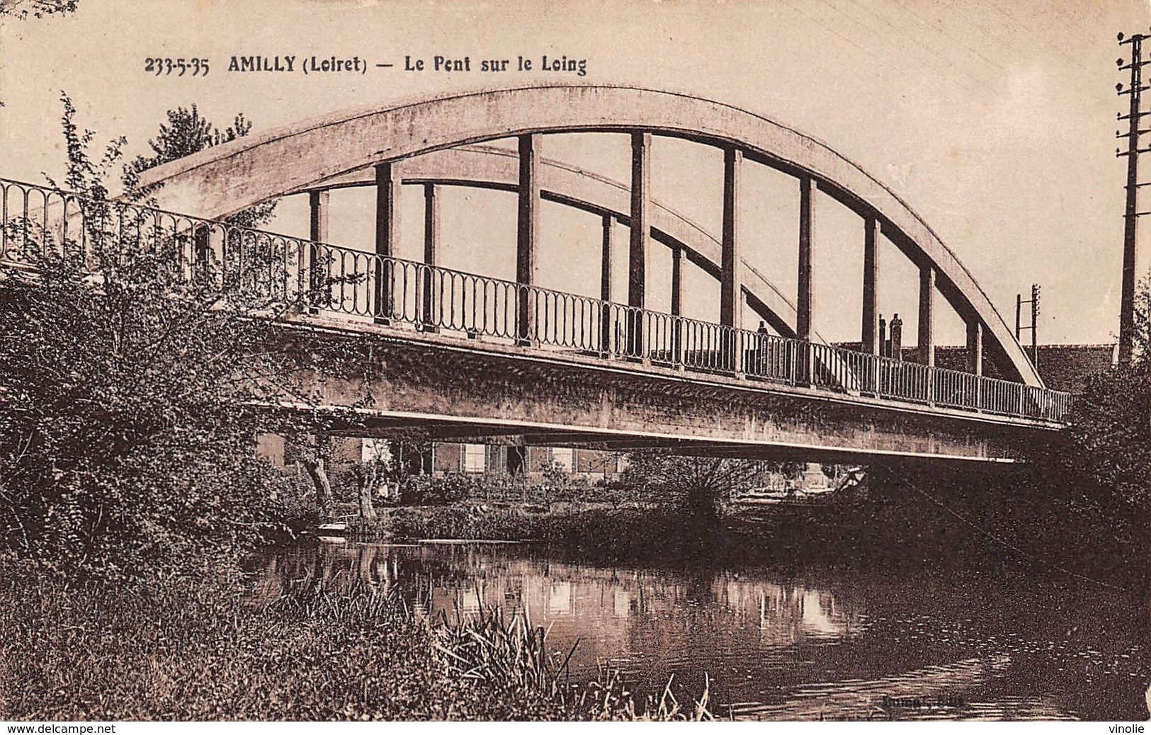 PIE-H-18-6199 : AMILLY.  LE PONT EN BETON SUR LE LOING. - Amilly