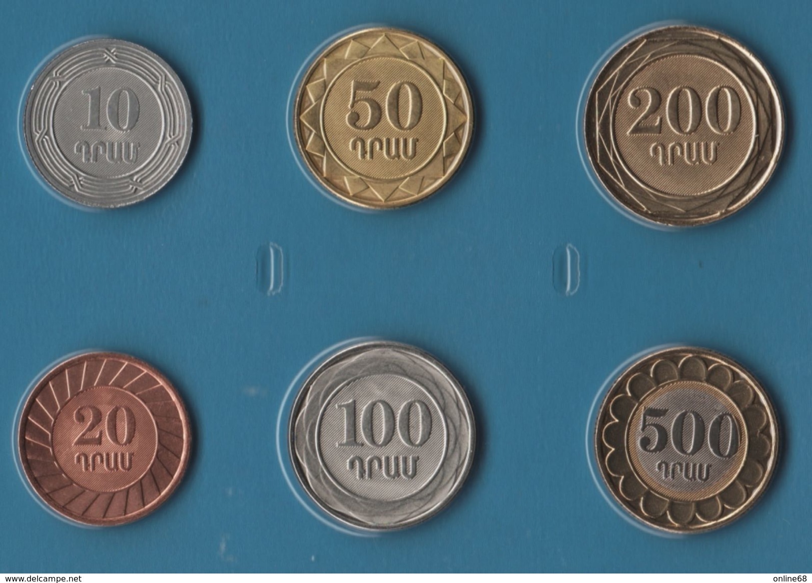 ARMENIA COIN SET 6 MONNAIES 10 DRAM - 500 DRAM 2003 - 2004 - Armenia