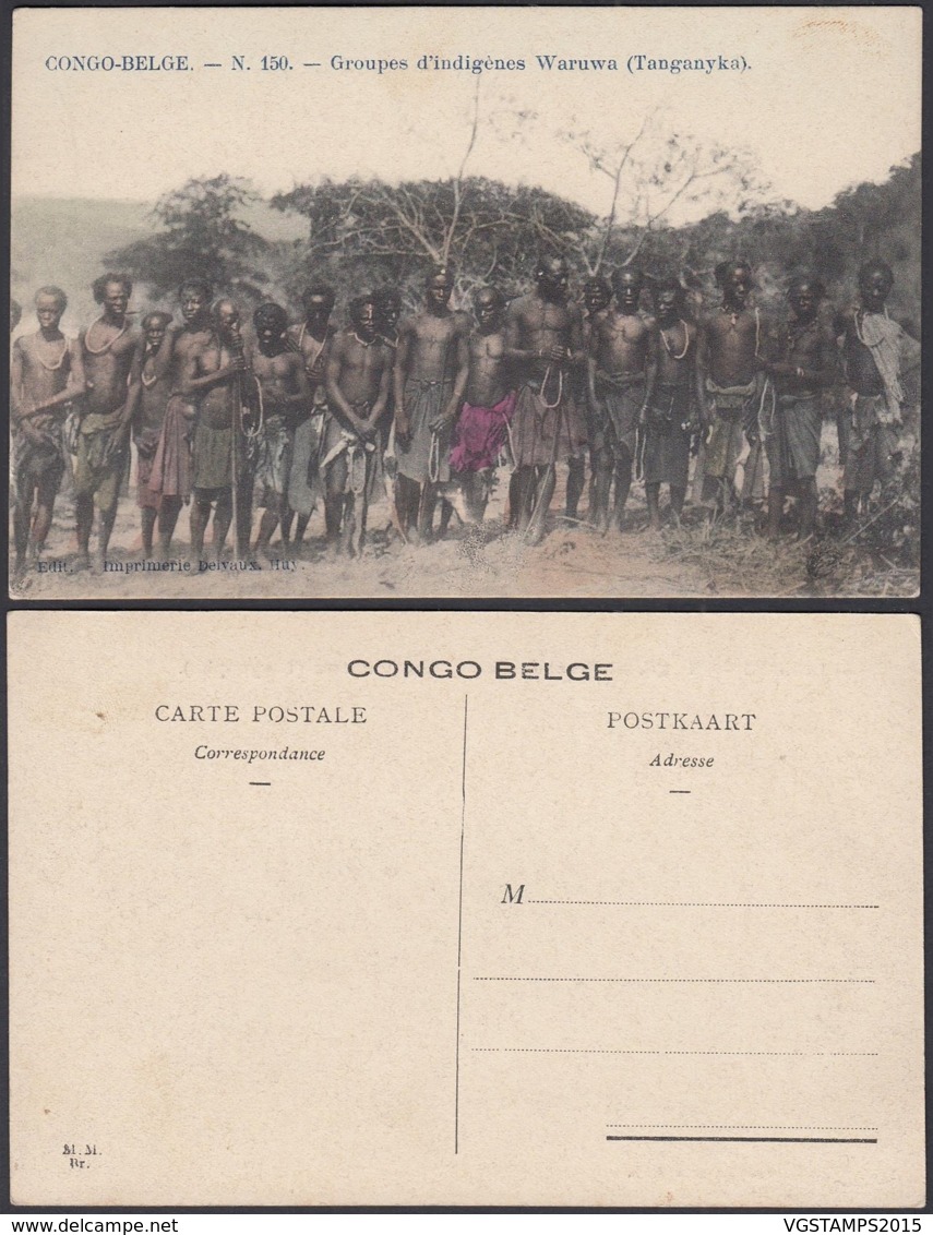 Congo Belge 1910 - Carte Postale Nr. 150.  Groupe D' Indigènes Waruwa (Tanganyka)  Ref. (DD)  DC0279 - Congo Belge