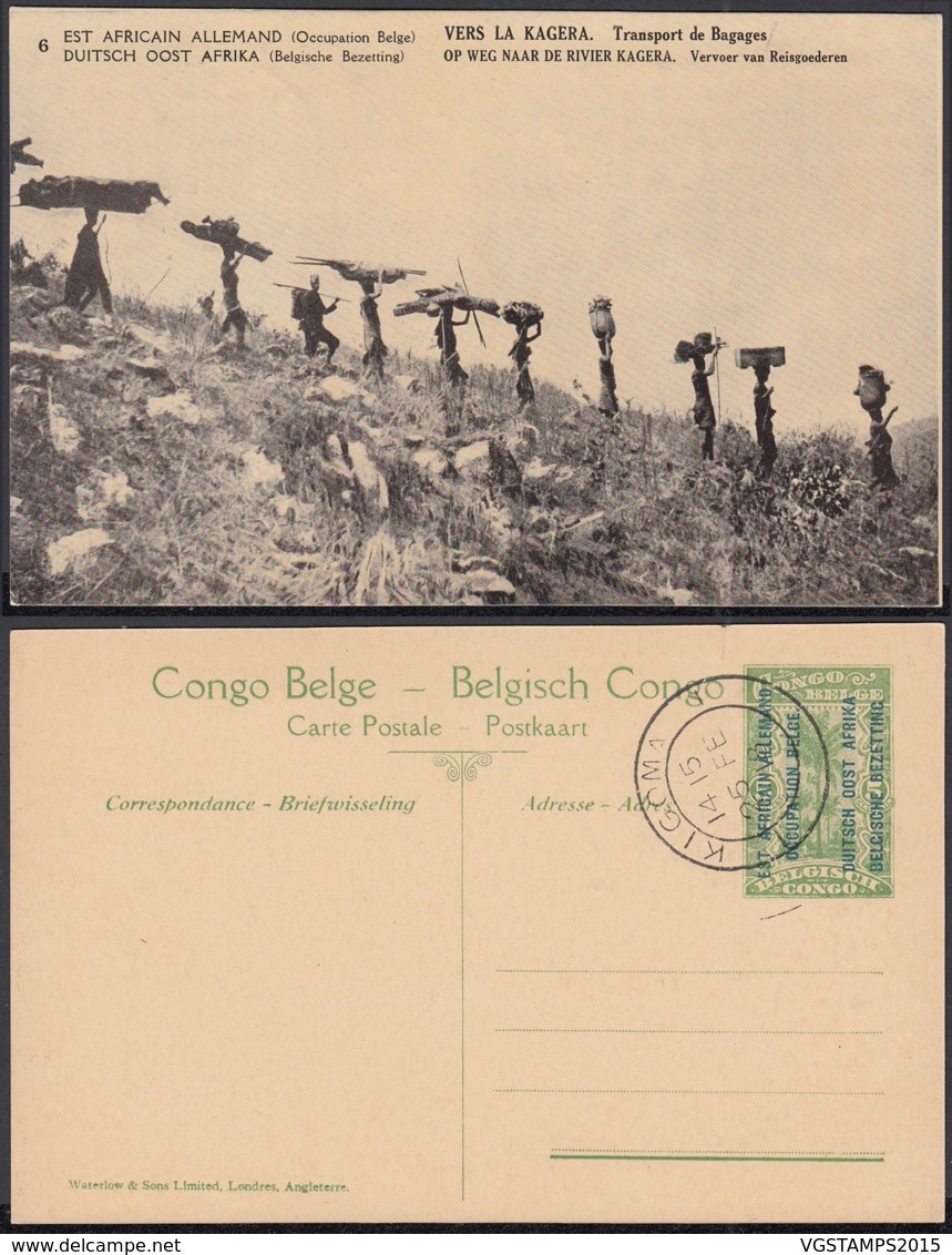 Congo Belge 1918 - Entier Postal Nr. 6 - Est Africain Allemand-Occupation Belge -  Vue: Bagages   Ref. (DD)  DC0295 - Belgisch-Congo