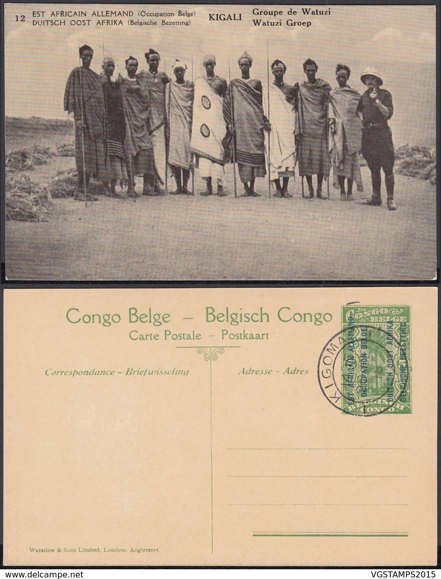 Congo Belge 1918 - Entier Postal Nr. 12 - Est Africain Allemand-Occupation Belge- Watuzi. Ref. (DD)  DC0301 - Belgisch-Congo