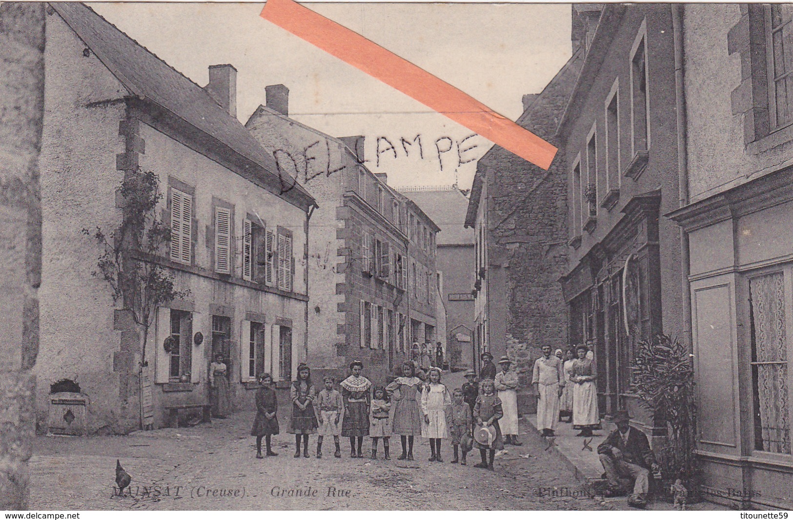 23-MAINSAT (Creuse)-Grande Rue-ANIMEE-Edit.PINTHON- Ecrite- - Autres & Non Classés