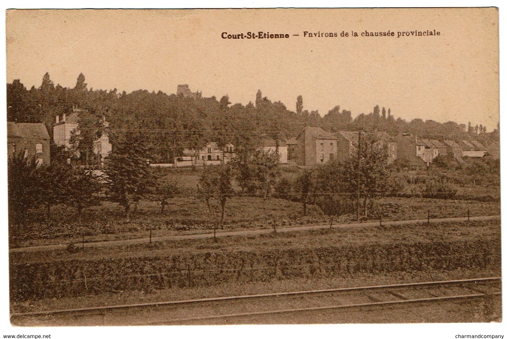 Court-St-Etienne, Environs De La Chaussée Provinciale , Circ. En 1948 - Edit. Jadot-Vanderbeck - 2 Scans - Court-Saint-Etienne