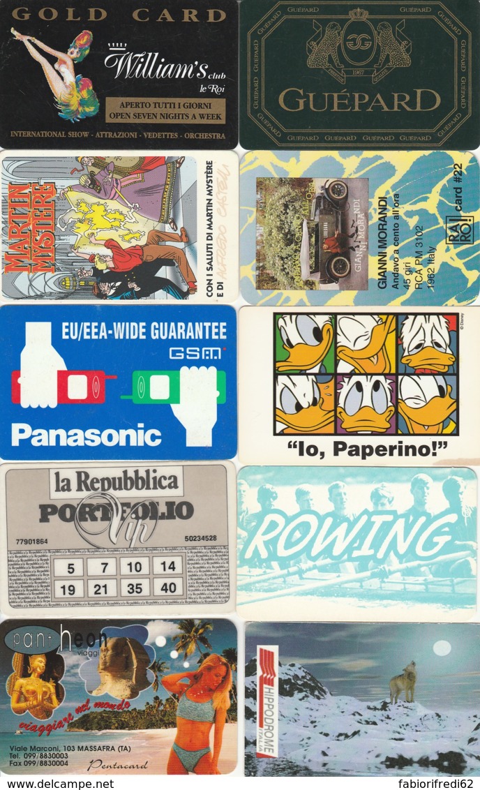 LOTTO 10 CARTE FUNZIONALI TIPO PROMOCARD PREVALENZA AREA ITALIA (GP190 - Altri & Non Classificati