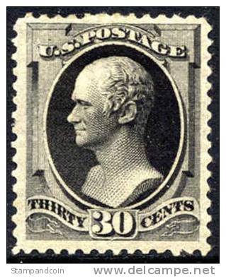 US #190 XF Mint O.g.  Hinged 30c Hamilton From 1879 - Neufs