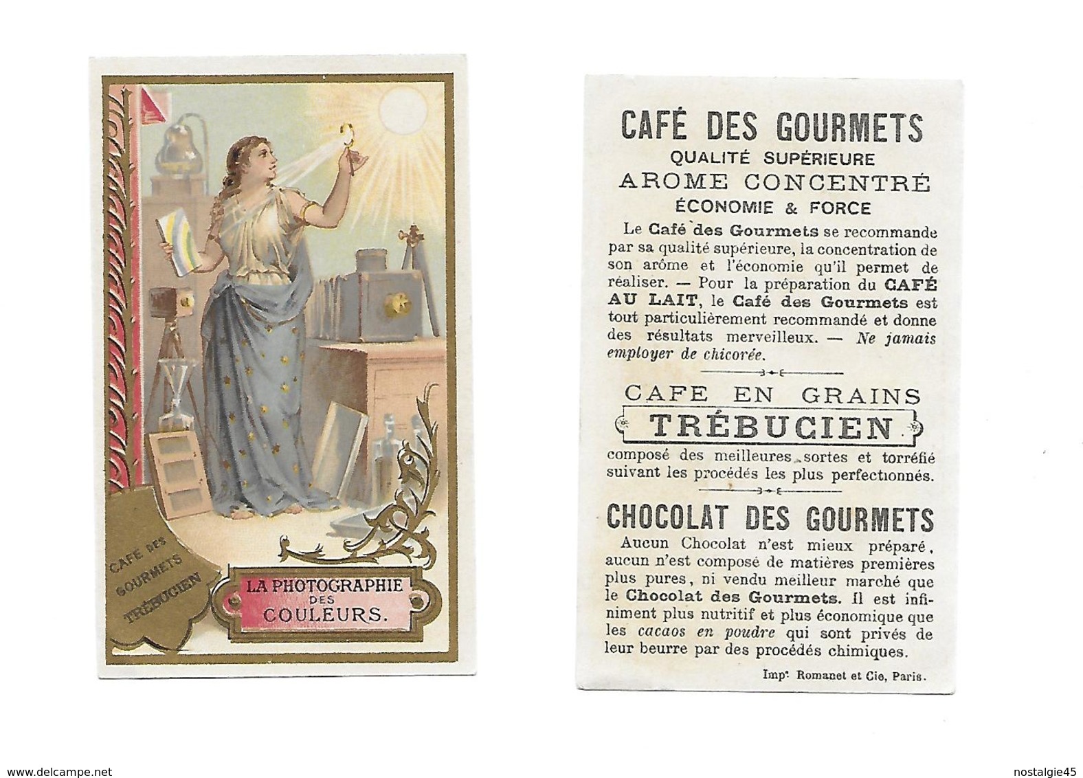 Chromo /Romanet & Cie/Trébucien/Invention :La Femme Et La Photographie Des Couleurs - Tee & Kaffee