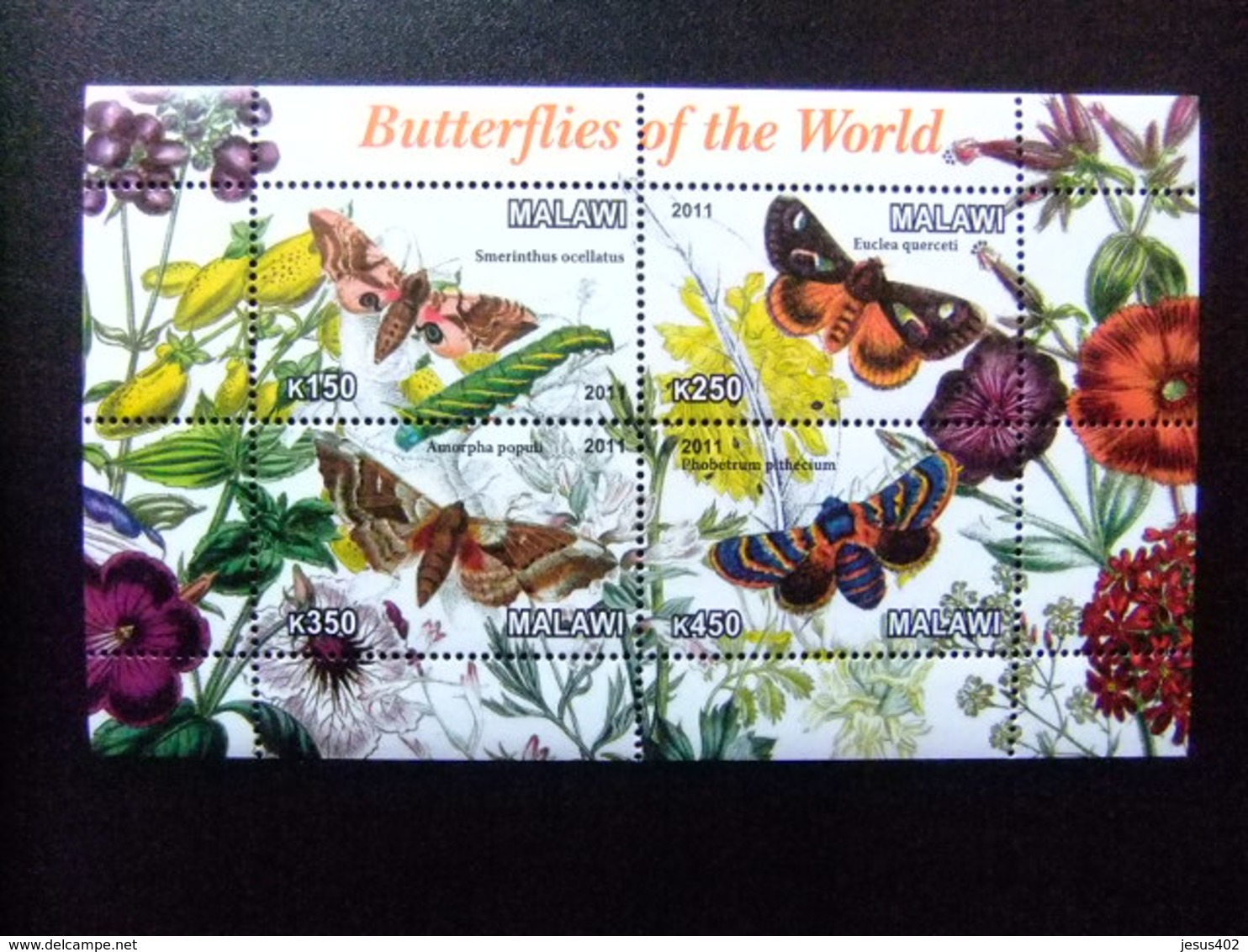 MALAWI Ex Nyassaland 2011 Fauna Butterflies Papillons Mariposas Yvert Bloc  ** MNH - Malawi (1964-...)