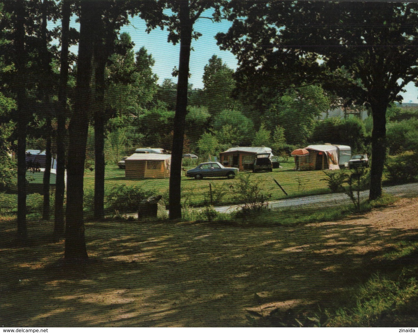 CARTE POSTALE - LES LUCS SUR BOULOGNE (85) - LE CAMPING - VOITURE PEUGEOT 504 - Les Lucs Sur Boulogne