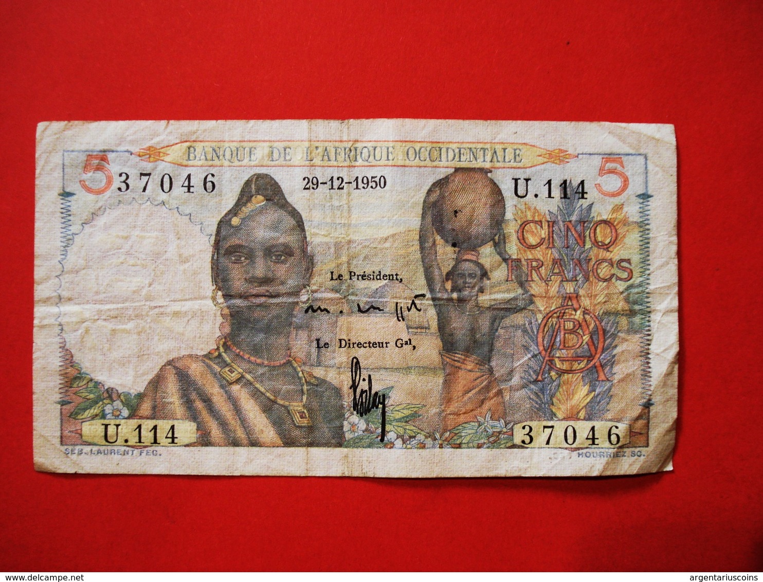 AFRIQUE OCCIDENTALE. BILLET 5 FRANCS 1950. FRENCH WEST AFRICA BANKNOTE. - États D'Afrique De L'Ouest