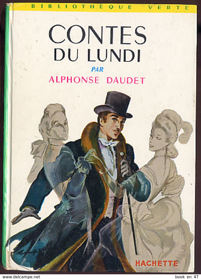 {12412} Alphonse Daudet "contes Du Lundi" Hachette Biblio Verte, 1969.  " En Baisse " - Bibliotheque Verte