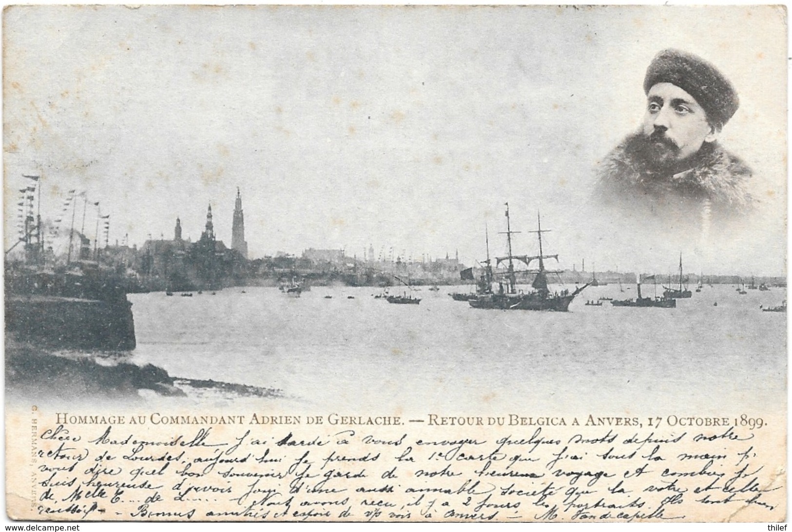 Adrien De Gerlache NA1: Hommage Au Commandant... Retour Du Belgica à Anvers, 17 Octobre 1899 - Autres & Non Classés