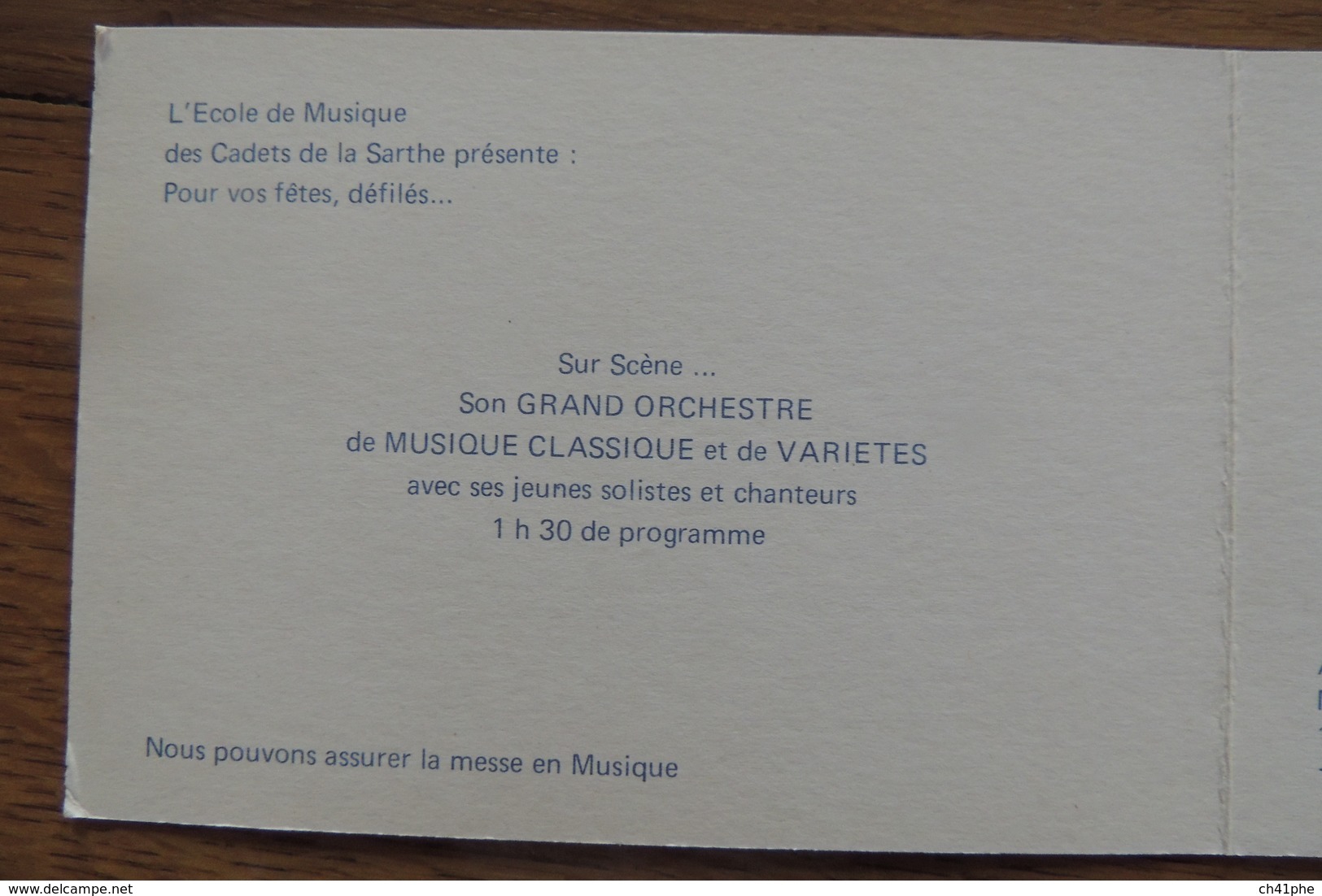 ALLONNES MAJORETTES GRAND ORCHESTRE / CARTE EN 3 VOLETS - Allonnes