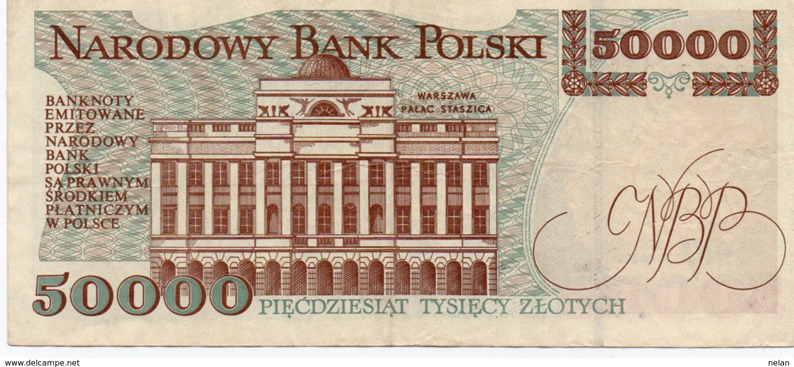 POLSKA-50000 ZLOTYCH 1993 P-159 XF - Polonia