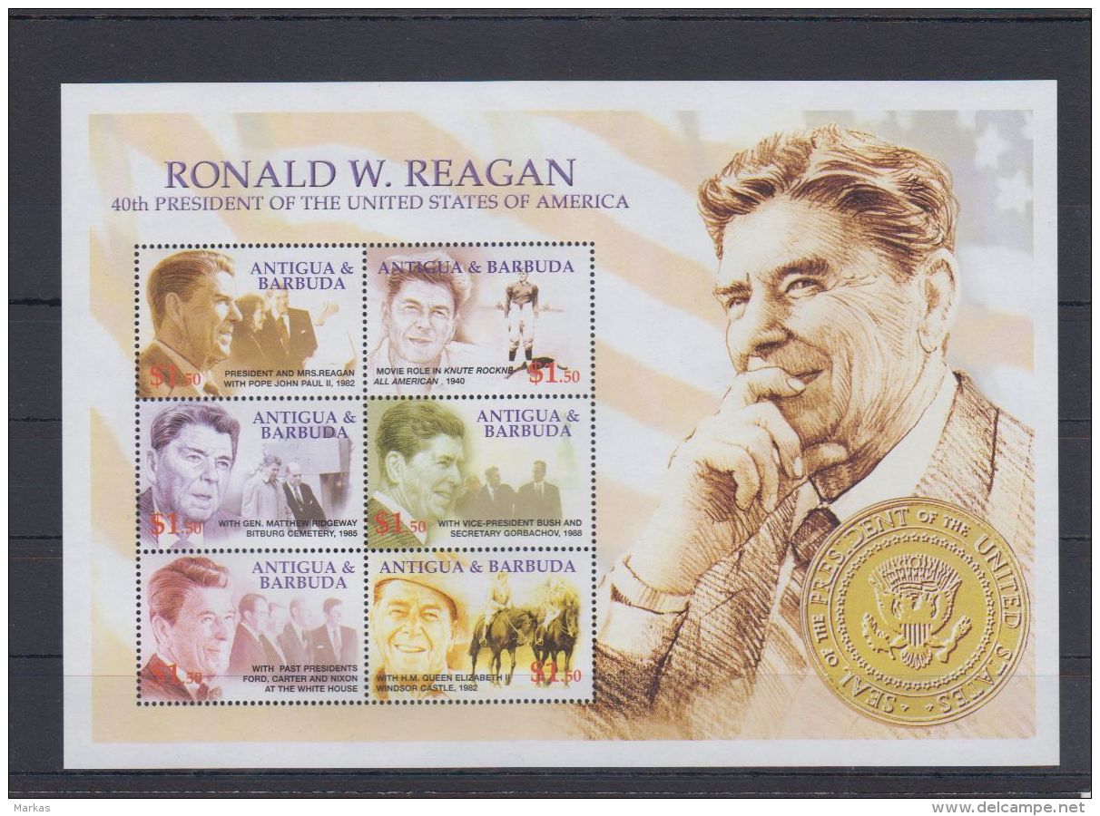 F564. Antigua &amp; Barbuda - MNH - Famous People - Ronald W. Reagan - Other & Unclassified