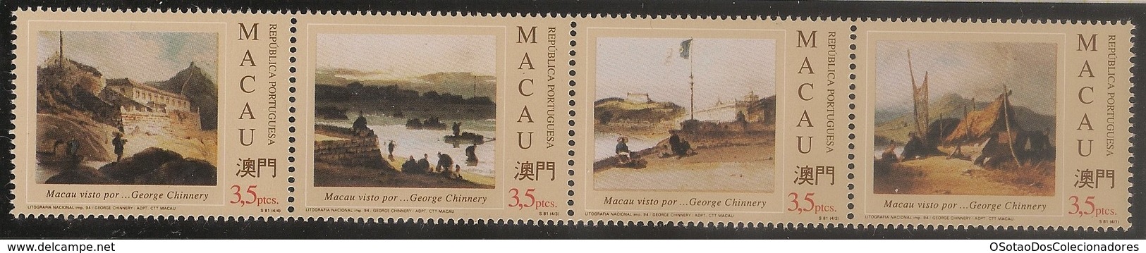 Macau Macao Chine 1994 - Macau Visto Por George Chinnery - Views Of Macau - The Birth Of George Chinnery - MNH/Neuf - Neufs